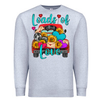 Heather Grey loads of love with truck Premium Sweatshirt - HRA Design Shop