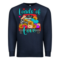 Navy loads of love with truck Premium Sweatshirt - HRA Design Shop
