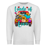 Oatmeal Heather loads of love with truck Premium Sweatshirt - HRA Design Shop