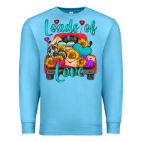 Ocean Blue loads of love with truck Premium Sweatshirt - HRA Design Shop