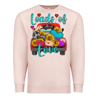 Pale Pink loads of love with truck Premium Sweatshirt - HRA Design Shop
