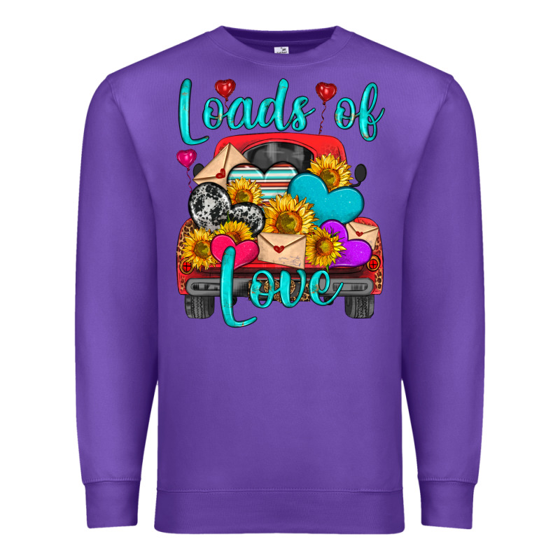 Loads Of Love With Truck Premium Sweatshirt by HRA Design Shop | Teevron