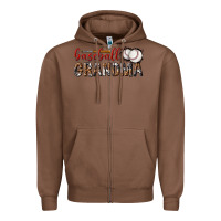 Chestnut baseball grandma with leopard Zipper Hoodie - texasbilliewilder