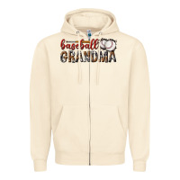 Sandshell baseball grandma with leopard Zipper Hoodie - texasbilliewilder