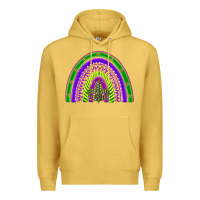 Antique Gold mardi gras rainbow Premium Hoodie - BarkalooDesign