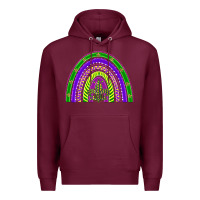 Burgundy mardi gras rainbow Premium Hoodie - BarkalooDesign