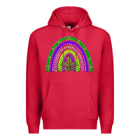 Cardinal mardi gras rainbow Premium Hoodie - BarkalooDesign
