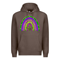 Coffee mardi gras rainbow Premium Hoodie - BarkalooDesign