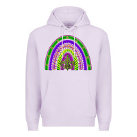 Lilac mardi gras rainbow Premium Hoodie - BarkalooDesign