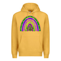 Mustard mardi gras rainbow Premium Hoodie - BarkalooDesign