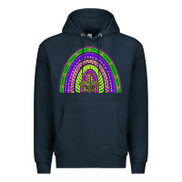 Navy mardi gras rainbow Premium Hoodie - BarkalooDesign