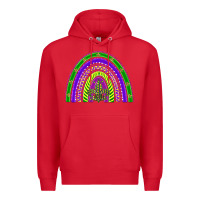 Red mardi gras rainbow Premium Hoodie - BarkalooDesign