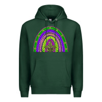 Sports Green mardi gras rainbow Premium Hoodie - BarkalooDesign