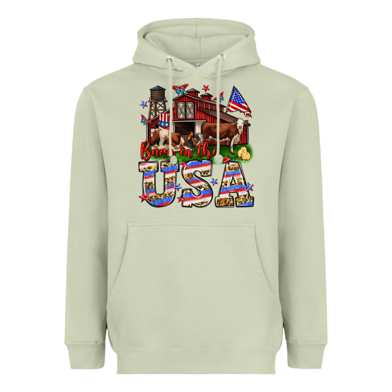 Barn In The Usa Heavyweight Hoodie by Neo Western | Teevron