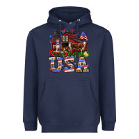 Navy Barn in the USA Heavyweight Hoodie - Neo Western
