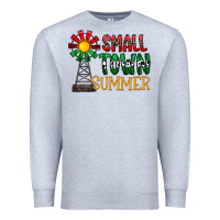 Heather Grey small town summer Premium Sweatshirt - CowhideDigitalArt