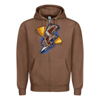 Chestnut football lightning bolt Zipper Hoodie - Zillion Design Studio