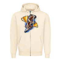 Sandshell football lightning bolt Zipper Hoodie - Zillion Design Studio