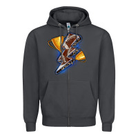 Smoke football lightning bolt Zipper Hoodie - Zillion Design Studio
