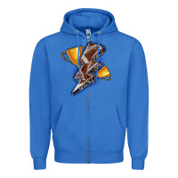 True Royal football lightning bolt Zipper Hoodie - Zillion Design Studio