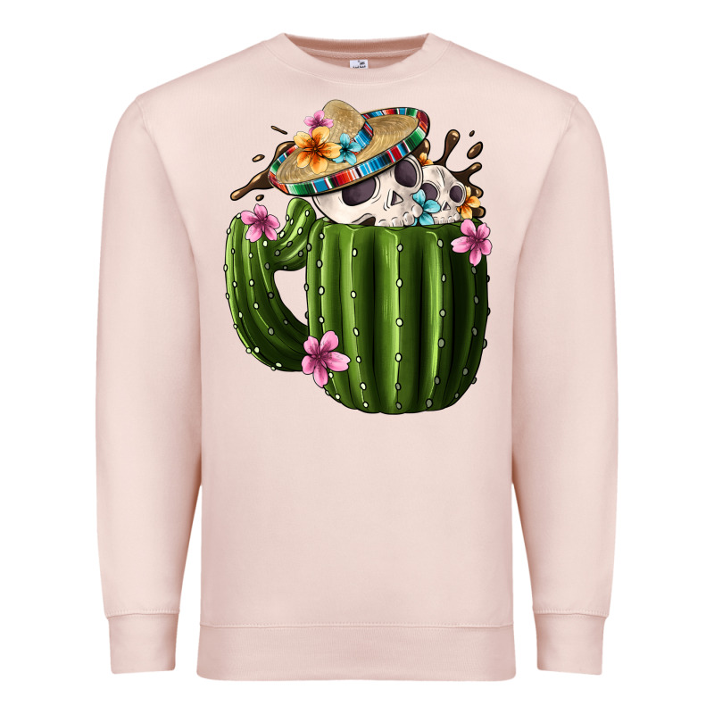 Day Of The Dead Mexican Cactus Premium Sweatshirt by FaDigitalArtStudio | Teevron