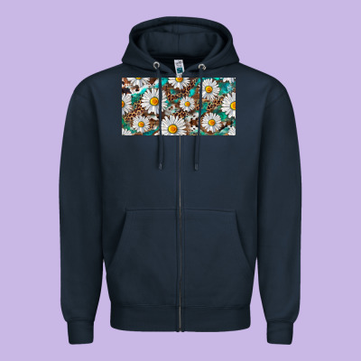 Zipper Hoodie leopard daisy