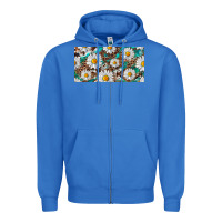 True Royal leopard daisy Zipper Hoodie - RanaPortraitStore
