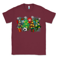 Burgundy christmas trees with tennis Classic Tee - Zillion Design Studio