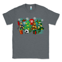 Charcoal Heather christmas trees with tennis Classic Tee - Zillion Design Studio