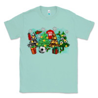 Seafoam christmas trees with tennis Classic Tee - Zillion Design Studio
