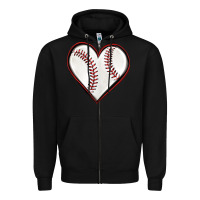 Black baseball heart Zipper Hoodie - texasbilliewilder