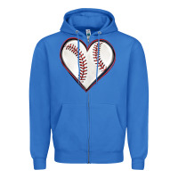 True Royal baseball heart Zipper Hoodie - texasbilliewilder