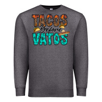 Charcoal Heather tacos before vatos Premium Sweatshirt - RacoonDesign