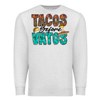 Oatmeal Heather tacos before vatos Premium Sweatshirt - RacoonDesign
