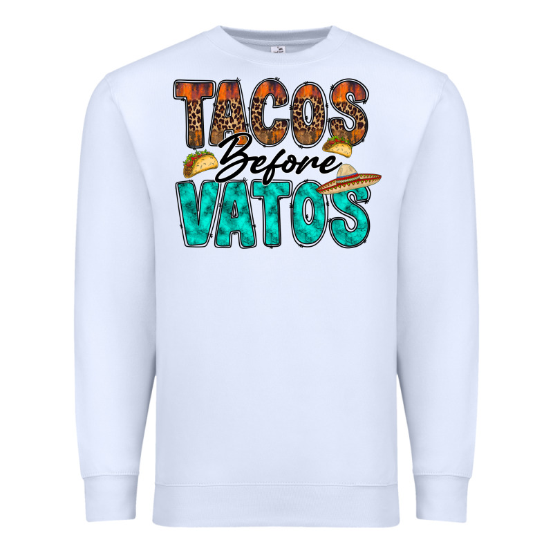 Tacos Before Vatos Premium Sweatshirt by RacoonDesign | Teevron