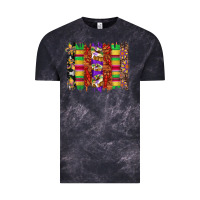 Cloud Black mardi gras cake fleur de lis crawfish brushstrokes Vintage Tee - Artiststas