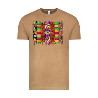 Mardi Gras Cake Fleur De Lis Crawfish Brushstrokes Vintage Tee | Teevron