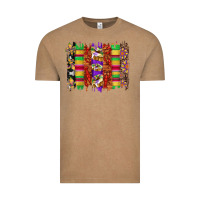 Vintage Coffee mardi gras cake fleur de lis crawfish brushstrokes Vintage Tee - Artiststas