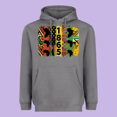 Juneteenth Brush Stroke 2 Heavyweight Hoodie Designed By Hra Design Shop