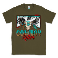 Army Green cowboy killer Classic Tee - texasbilliewilder