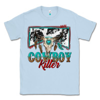 Dusty Blue cowboy killer Classic Tee - texasbilliewilder