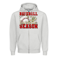 Dove Grey baseball is my favorite season Zipper Hoodie - texasbilliewilder