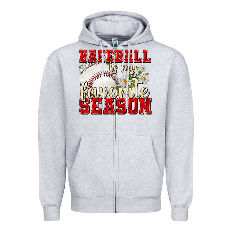Baseball Is My Favorite Season Zipper Hoodie by texasbilliewilder | Teevron