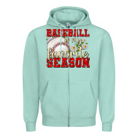 Seafoam baseball is my favorite season Zipper Hoodie - texasbilliewilder