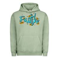 Pigment Oil Green faith Urban Hoodie - MaliasSmallBusiness