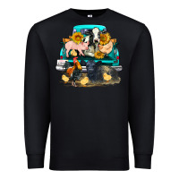 Black farm truck farm animals Premium Sweatshirt - FaDigitalArtStudio
