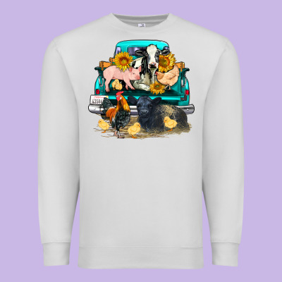 Farm Truck Farm Animals Premium Sweatshirt Designed By Fadigitalartstudio
