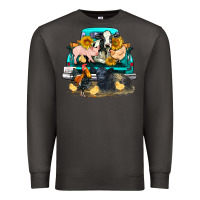 Smoke farm truck farm animals Premium Sweatshirt - FaDigitalArtStudio