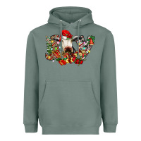 Sage christmas joy cow Heavyweight Hoodie - CowhideDigitalArt