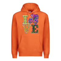 Carrot mardi gras love mask Premium Hoodie - BarkalooDesign